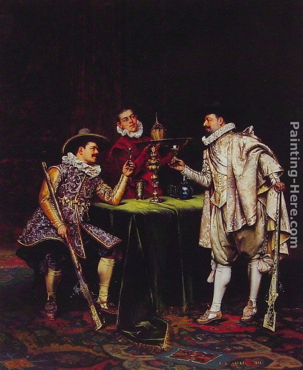 Adolphe Alexandre Lesrel The Toast